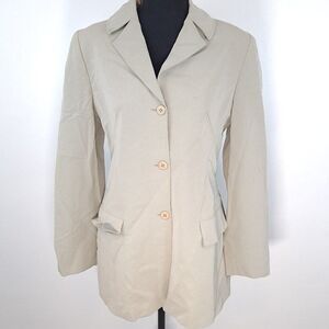 Cynthia Steffe Light Grey Long Sleeve Button Suit Blazer Jacket Coat